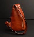 Vintage Full Grain Leather Crossbody Sling Pack