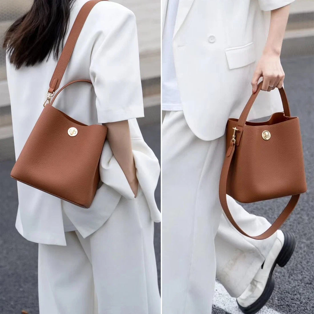 Versatile Women Bucket Tote Crossbody Bag