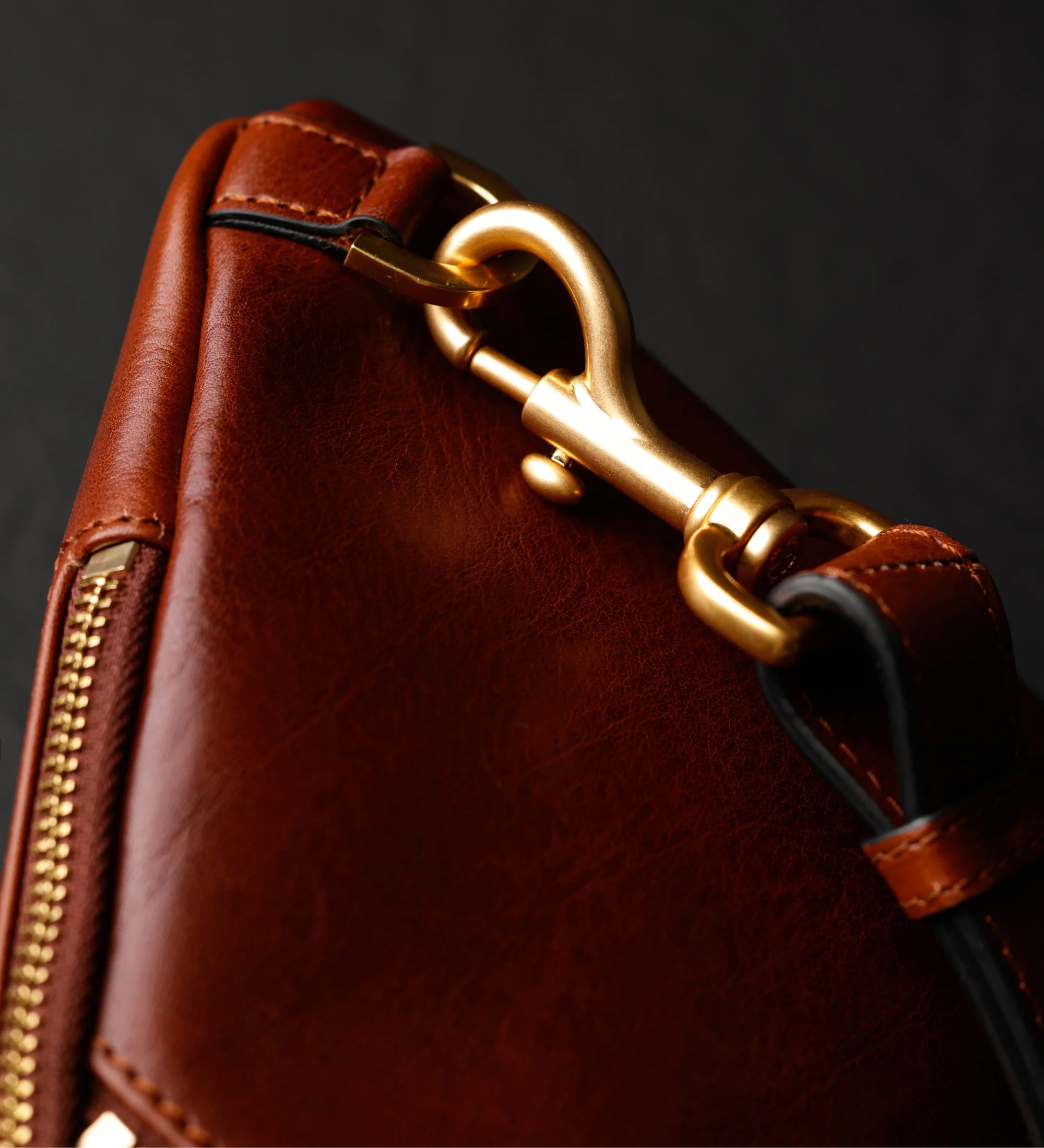Full‑Grain Cowhide Triangle Sling Chest Bag