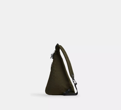 Lightweight Nylon Jacquard Sling Crossbody Backpack