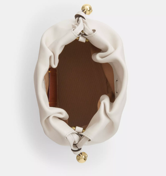 Mini Drawstring Calf Leather Crossbody Pouch